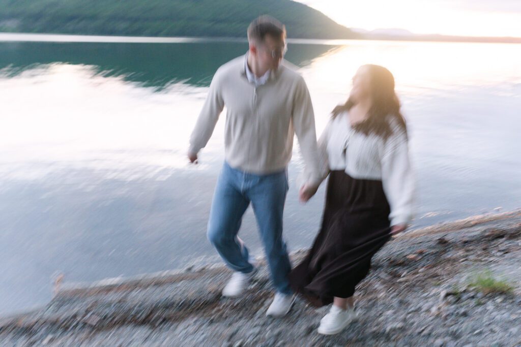 Whitefish surprise proposal on Whitefish Lake at sunset. Get tips on how to plan a surprise proposal, timing, outfit ideas, and how to make it feel natural and unforgettable.