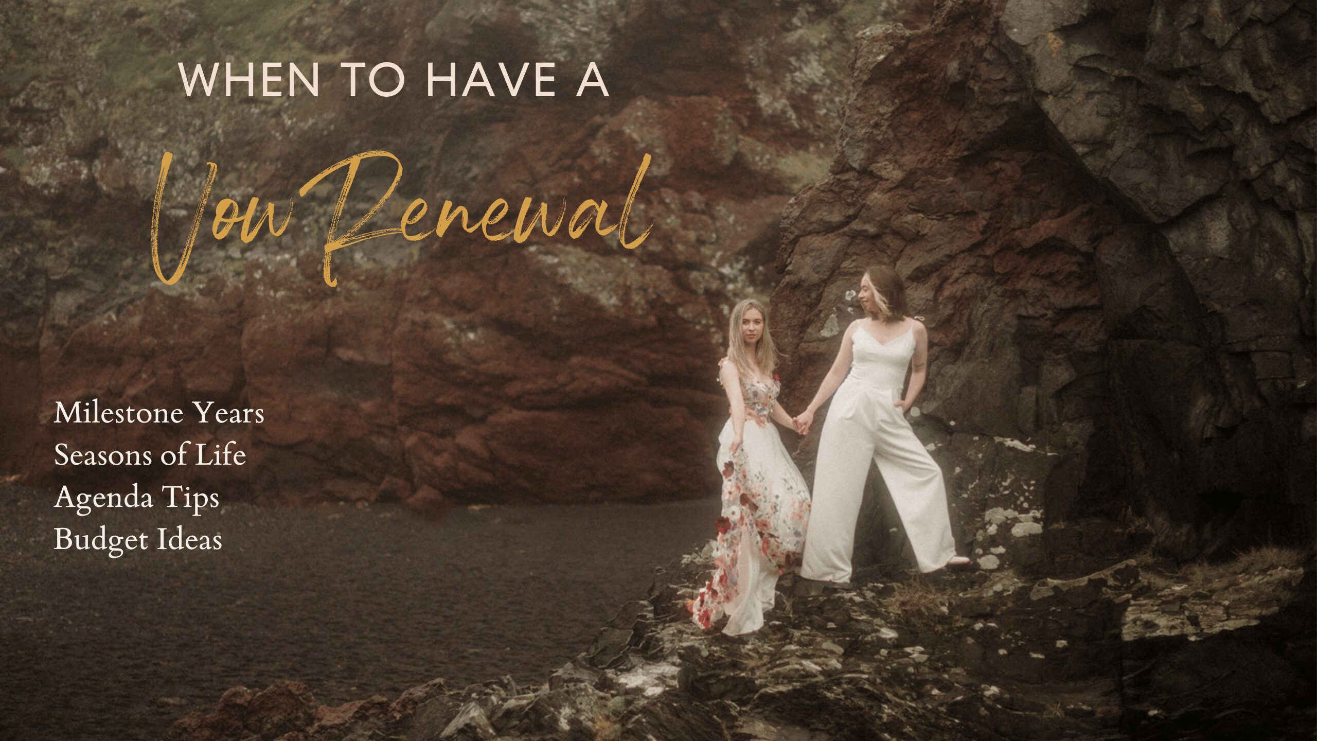 When to have a vow renewal considering seasons of life, milestone years, and the life events that have changed your relationship.