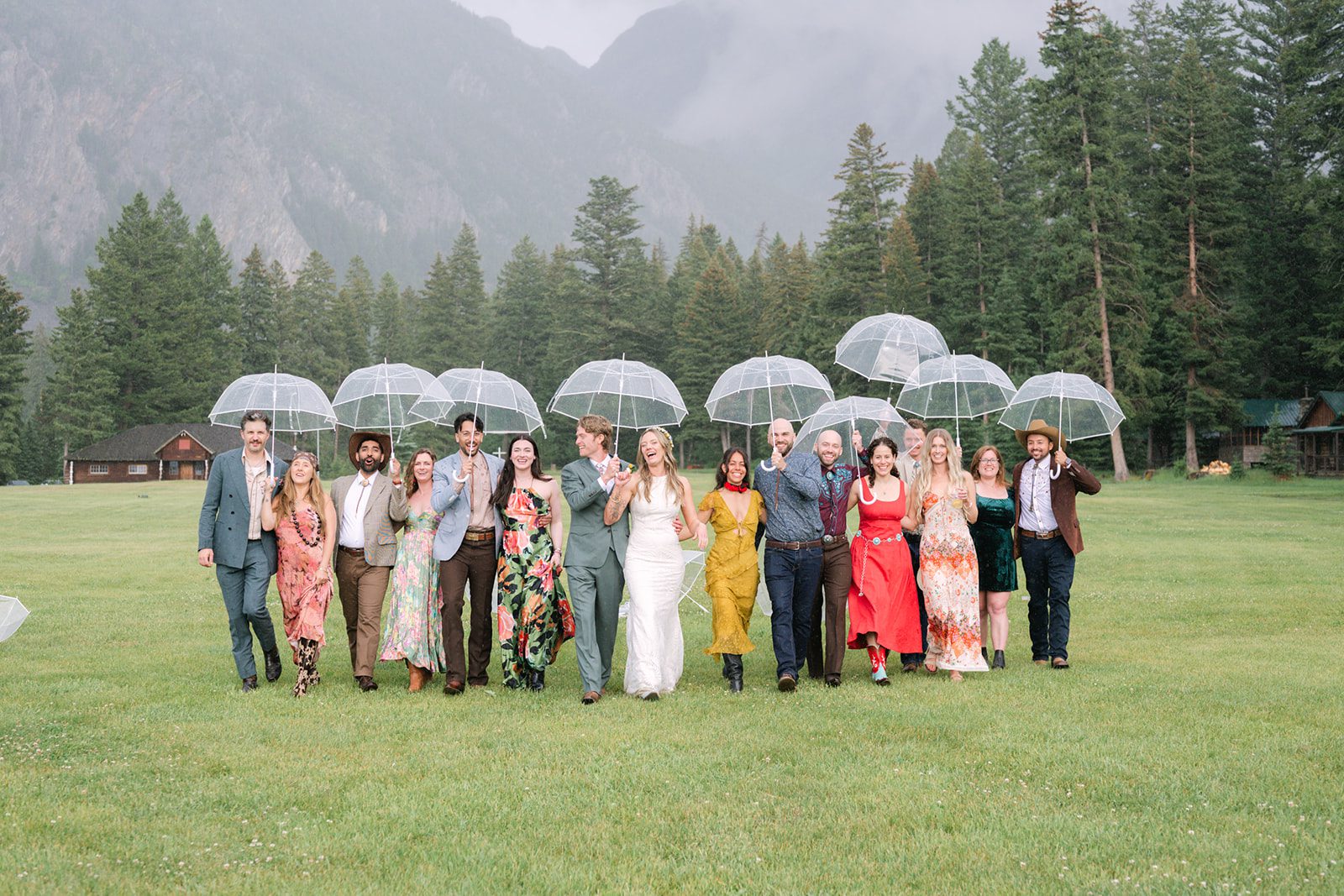 See Katy and Nick’s summer camp wedding in Montana at Luccock Park! Boho wedding style, live band and fun camp-inspired ideas.