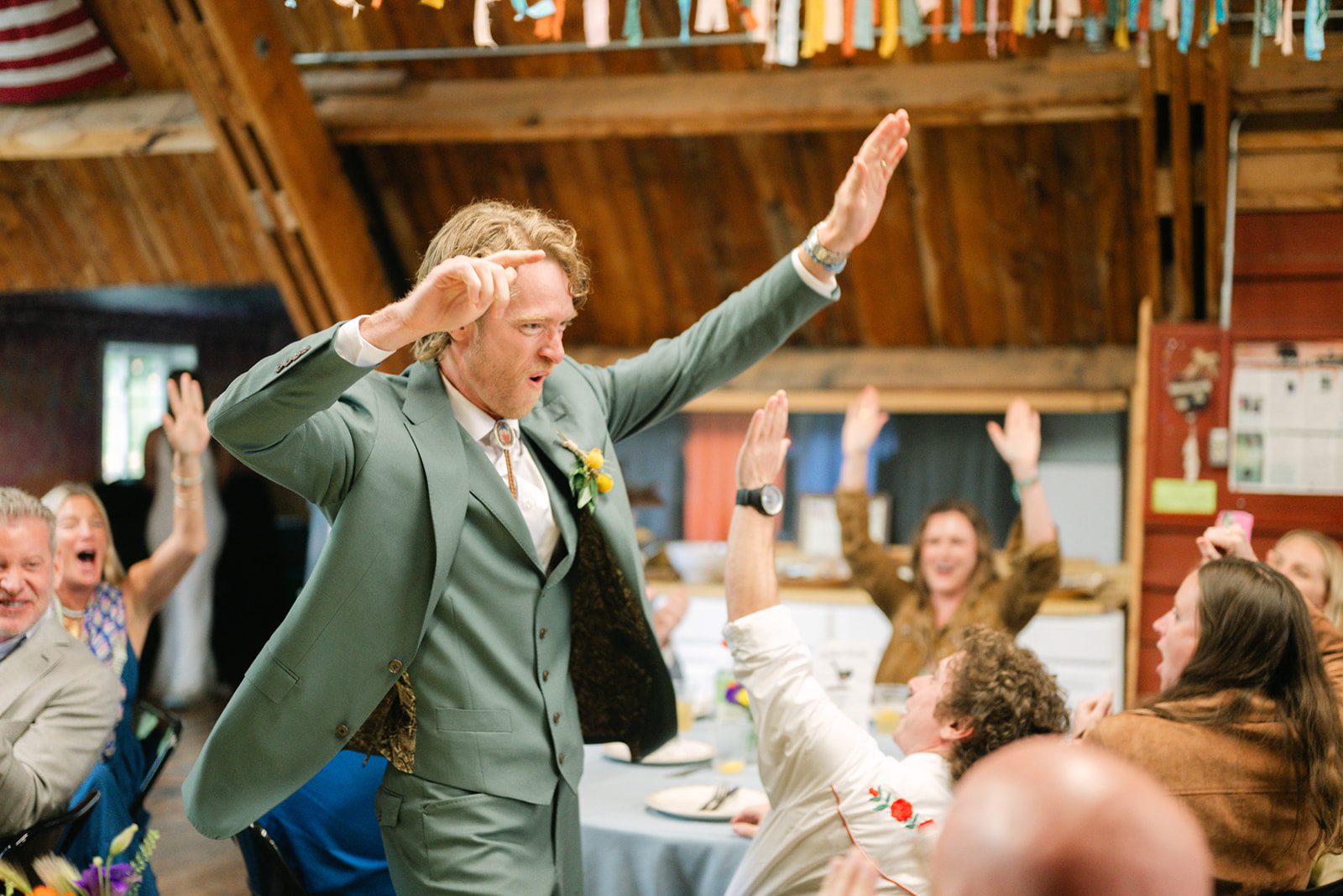 See Katy and Nick’s summer camp wedding in Montana at Luccock Park! Boho wedding style, live band and fun camp-inspired ideas.